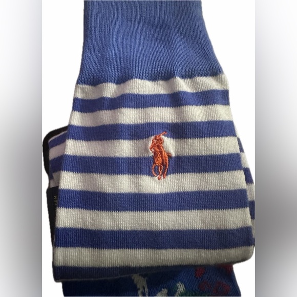 NWT Polo Ralph Lauren Tropical Striped 2 Pair Dress Sock Sz.13-16Shoe Sz.12-17XL - Picture 4 of 5